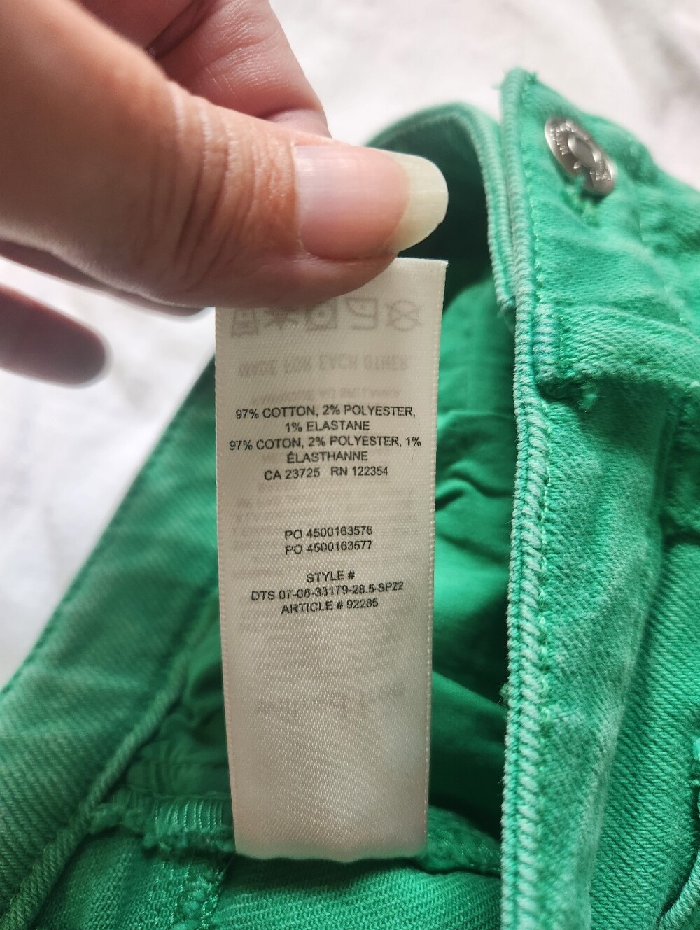 Aritzia Wilfred Free Melina Twill Pant GD Alien Green High Rise Straight Size 4 - Picture 5 of 5